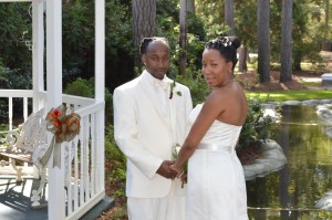 Casey & Leroy Williams, Jr. were married in Myrtle Beach, SC at Wedding Chapel by the Sea.